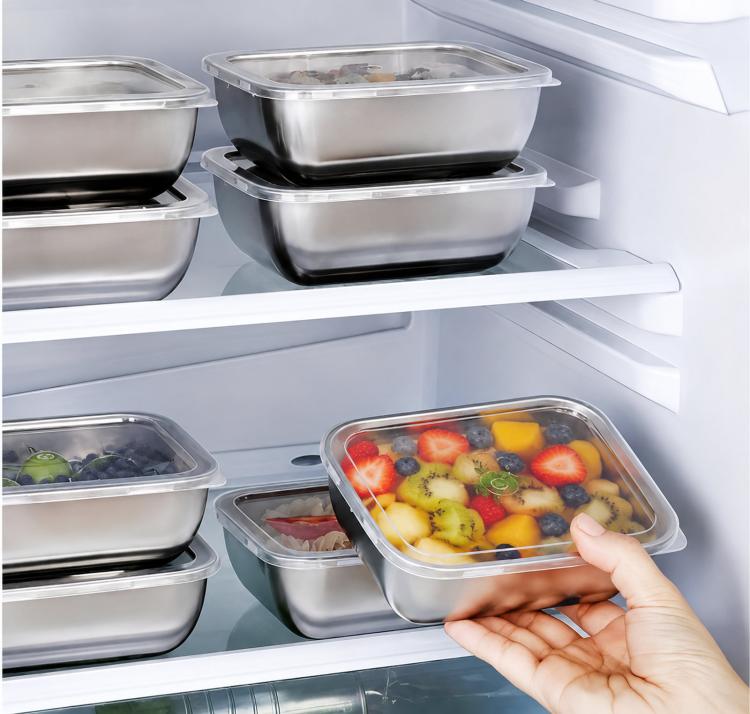 LsCook 5pcs Food-Grade Stainless Steel Food Storage Containers With Lids for Refrigerator Storage Box, Size: 13.5x10.5x5 With White Lid
LsCook 5pcs Food-Grade Stainless Steel Food Storage Containers With Lids for Refrigerator Storage Box, Size: 13.5x10.5x5 With White Lid