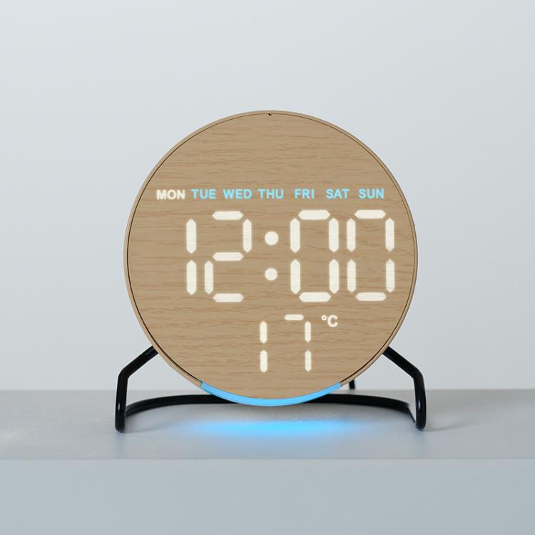 Aesthetic LED Digital Desk Clock Bedside Alarm Clock With Bottom Ambient Light, Countdown Timer, Date And Temperature(2815 Circular Wood Grain)
Aesthetic LED Digital Desk Clock Bedside Alarm Clock With Bottom Ambient Light, Countdown Timer, Date And Temperature(2815 Circular Wood Grain)