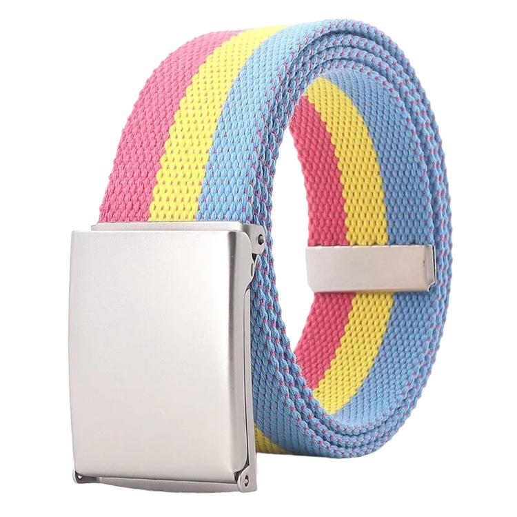 Rainbow Canvas Web Belt Striped Casual Flip-Top Buckle Belt With Bottle Opener, Length: 120cm(Three Color Stripes)
Rainbow Canvas Web Belt Striped Casual Flip-Top Buckle Belt With Bottle Opener, Length: 120cm(Three Color Stripes)