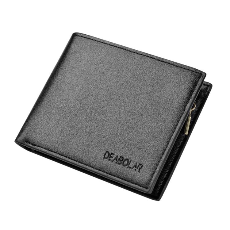DEABOLAR Men Short Tri-Fold Zipper Wallet Portable Multi-Slot Billfold, Style: Horizontal Black
DEABOLAR Men Short Tri-Fold Zipper Wallet Portable Multi-Slot Billfold, Style: Horizontal Black