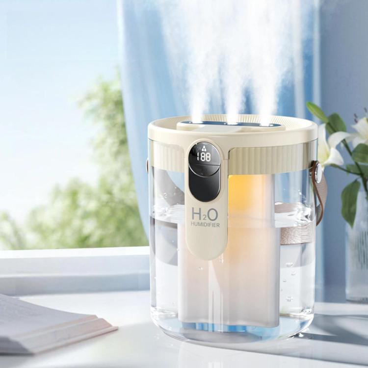H40 3 Nozzles Household 1.5L Large Capacity Humidifier Quiet Humidifier With Ambient Light(Beige)
H40 3 Nozzles Household 1.5L Large Capacity Humidifier Quiet Humidifier With Ambient Light(Beige)