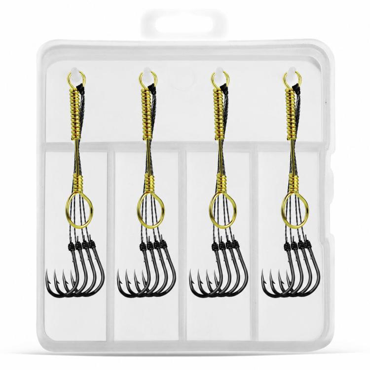 LINNHUE 4pcs /Box Carp Fishing Hooks Hand Tied High Carbon Steel Chinu Hooks With Bait Spring, Spec: No. 0.3(Black)
LINNHUE 4pcs /Box Carp Fishing Hooks Hand Tied High Carbon Steel Chinu Hooks With Bait Spring, Spec: No. 0.3(Black)