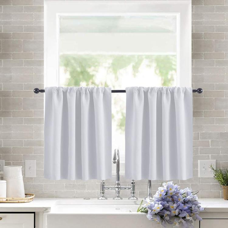 Single Rod Pocket Cafe Curtains Thick High Density Short Tier Window Treatment for Kitchen Bedroom, Size: 40x60cm(White)
Single Rod Pocket Cafe Curtains Thick High Density Short Tier Window Treatment for Kitchen Bedroom, Size: 40x60cm(White)