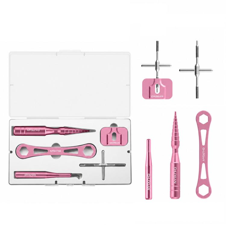 CHUIXIAN 5pcs /Box Aluminum Fishing Reel Maintenance Tool Kit Spool Bearing Pin Remover Wrench Set for Baitcasting(Pink)
CHUIXIAN 5pcs /Box Aluminum Fishing Reel Maintenance Tool Kit Spool Bearing Pin Remover Wrench Set for Baitcasting(Pink)
