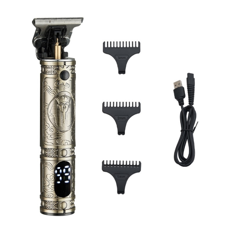 Vintage Pharaoh Engraving USB Rechargeable Hair Clipper With LCD Display(Bronze)
Vintage Pharaoh Engraving USB Rechargeable Hair Clipper With LCD Display(Bronze)