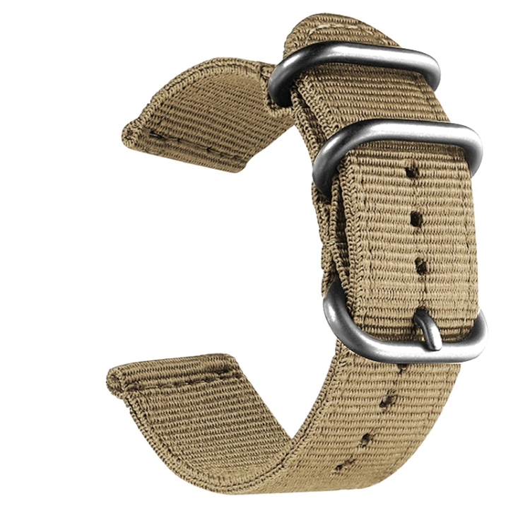 Washable Nylon Canvas Watchband, Band Width:24mm(Khaki with Silver Ring Buckle)
Washable Nylon Canvas Watchband, Band Width:24mm(Khaki with Silver Ring Buckle)