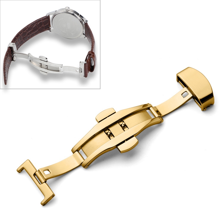 Watch Leather Wrist Strap Butterfly Buckle 316 Stainless Steel Double Snap, Size: 20mm
Watch Leather Wrist Strap Butterfly Buckle 316 Stainless Steel Double Snap, Size: 20mm