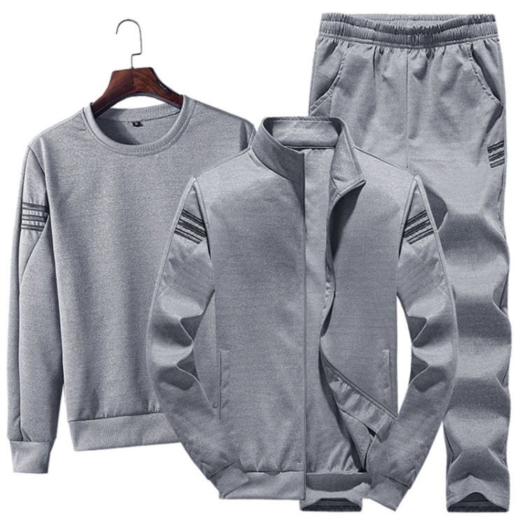 3 in 1 Autumn Thin Velvet Round Neck Bottoming Shirt + Stand Collar Cardigan Jacket + Trousers Casual Sports Suit for Men (Color:Grey Size:Xxl)
3 in 1 Autumn Thin Velvet Round Neck Bottoming Shirt + Stand Collar Cardigan Jacket + Trousers Casual Sports Suit for Men (Color:Grey Size:Xxl)