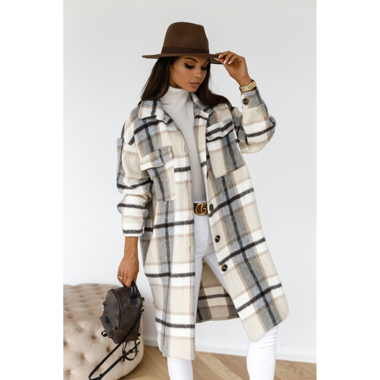Autumn And Winter Long-sleeved Plaid Printed Shirt Jacket (Color:Grey Size:XL)
Autumn And Winter Long-sleeved Plaid Printed Shirt Jacket (Color:Grey Size:XL)
