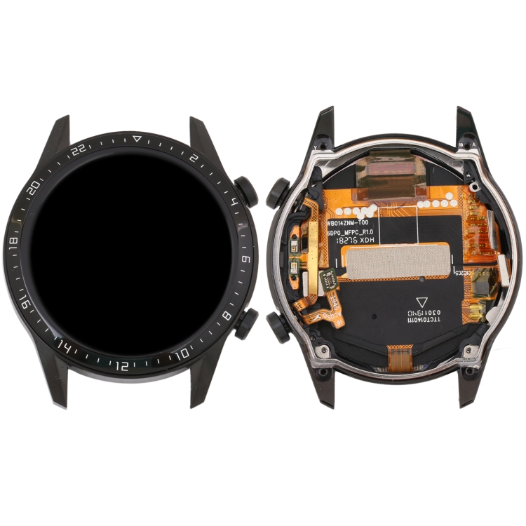 LCD Screen and Digitizer Full Assembly With Frame for Huawei Watch GT 2 46mm(Black)