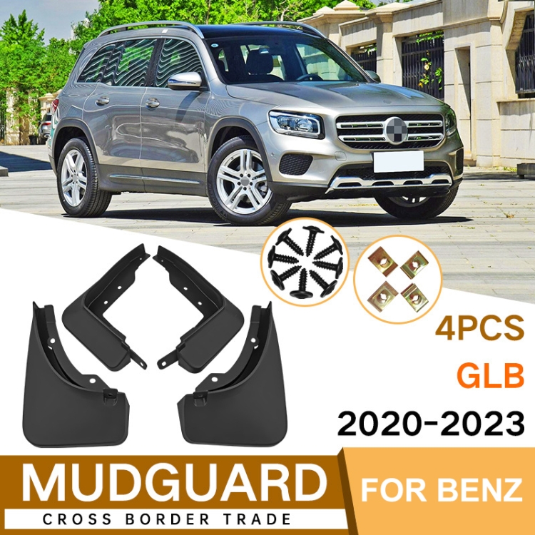 For Mercedes-Benz GLB 2020-2023 4pcs/Set Car Auto Soft Plastic Splash Flaps Fender Guard