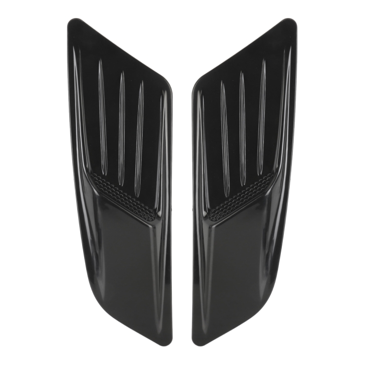HD-713 1 Pair Car Hood Decorative Stickers Fender Air Vents Sticker(Black)