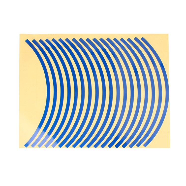 Color 17 inch Wheel Hub Reflective Sticker for Luxury Car(Blue)