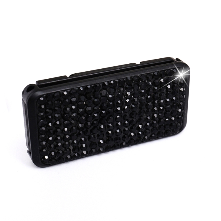 Car Seat Belts Crystal Clip Fixer Tightening Regulator (Black)