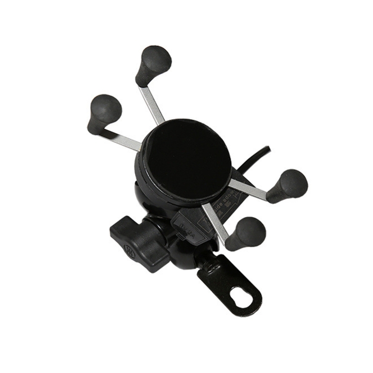 Universal 12V Motorcycle USB Phone Charger with Holder, Suitable for 3.5-6.5 inch Smartphones