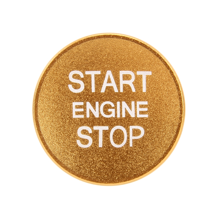 Car Engine Start Key Push Button Cover Trim Aluminum Alloy Sticker Decoration for Audi(Gold)