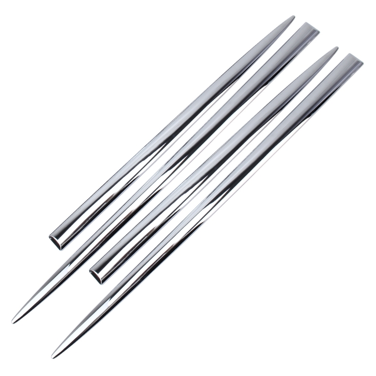 4 PCS Car Auto Door Side Edge Metal Anti-scratch Body Guard Protection Strip Sticker(Silver)