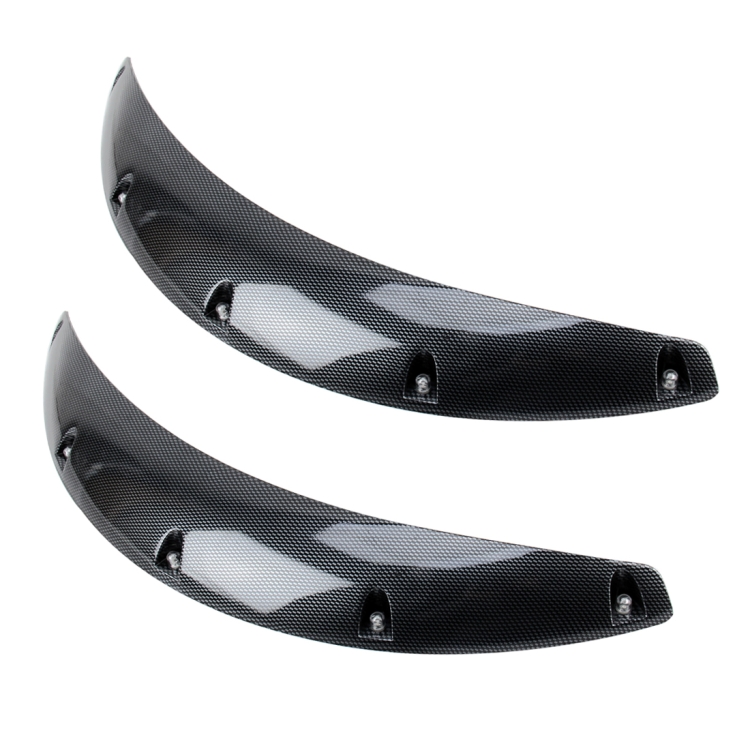 2 PCS 58cm Car Stickers Rubber Round Arc Strips Fender Flares Wheel Eyebrow Decal Sticker(Black)