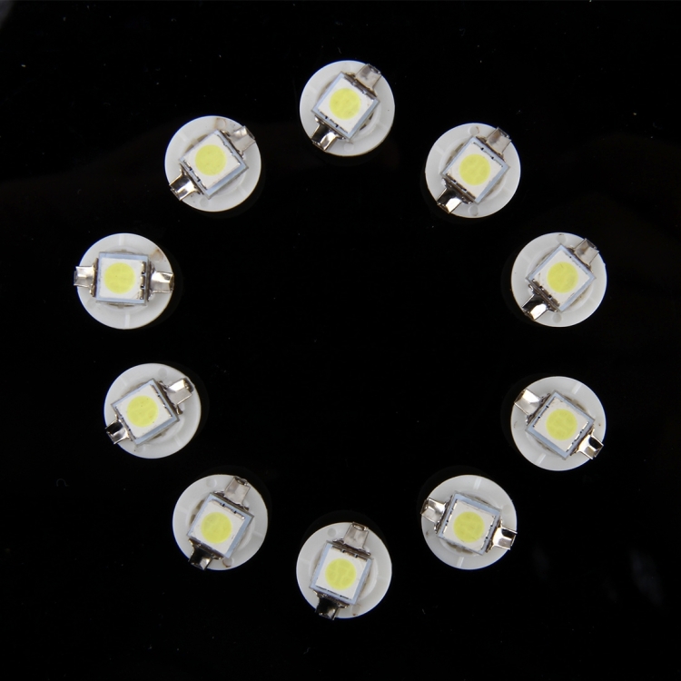 10 PCS 0.5W B8.5 Wedge Instrument Panel LED Light Dashboard Gauge Cluster Indicator Lamp Bulb (White Light)