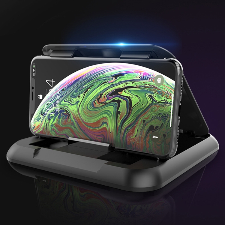 Car Carbon Fiber Texture Silicon Mobile Phone Holder for 3.5-6.8 inches Cellphone