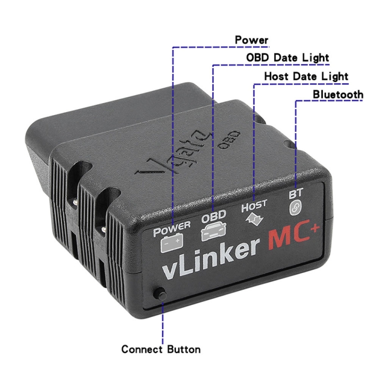 Vgate VLINKER MC+ V2.2 Bluetooth 4.0 Car OBD Fault Diagnosis Detector