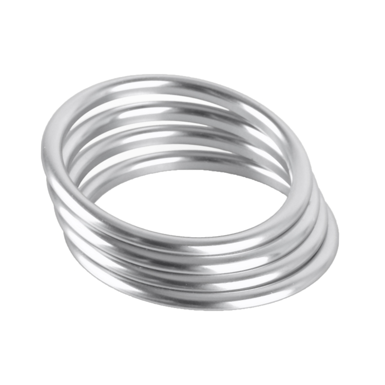 4 PCS / Set Air Conditioning Vent Metal Decorative Ring for Audi A1(Silver)