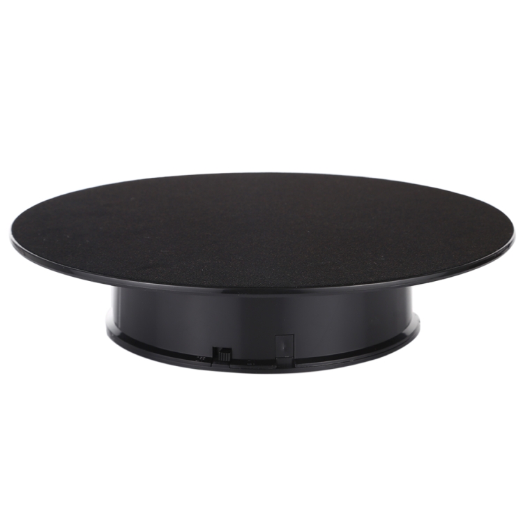 25cm 360 Degree Electric Rotating Turntable Display Stand Video Shooting Props Turntable for Photography, Load 3kg, Powered by Battery(Black)