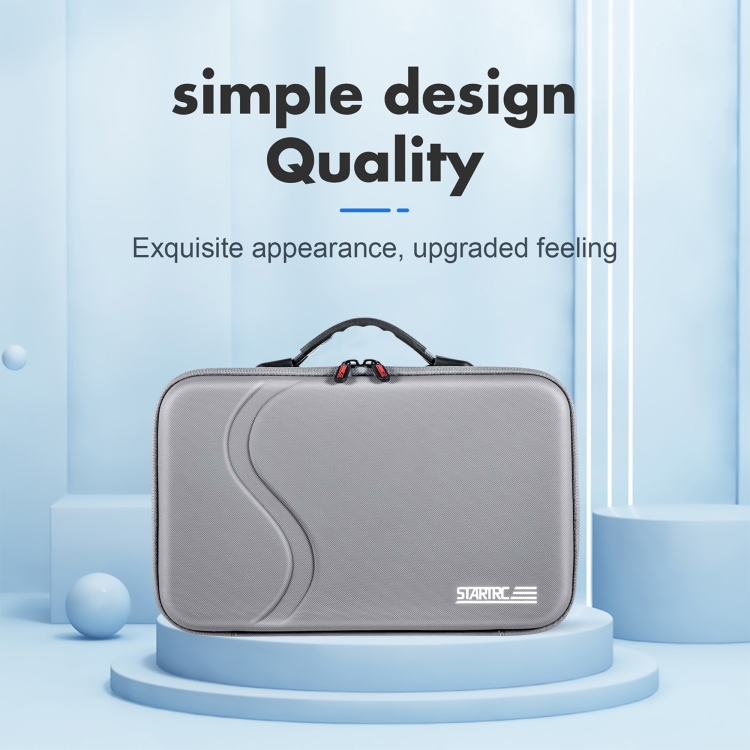 For Insta360 X4 STARTRC Camera and Accessories PU Storage Case Bag (Grey)