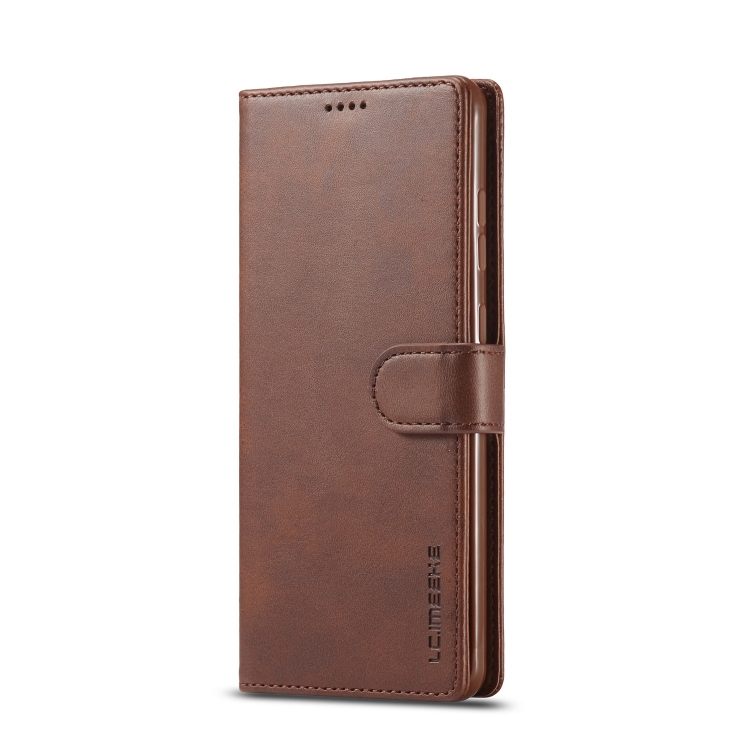 For Samsung Galaxy A52 5G / 4G LC.IMEEKE Calf Texture Horizontal Flip Leather Case with Holder & Card Slots & Wallet(Brown)