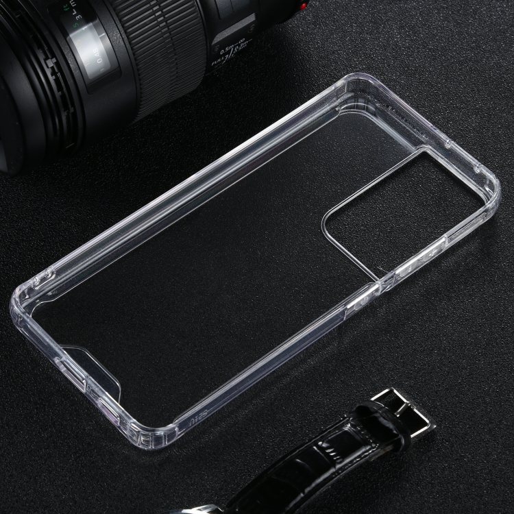 For Samsung Galaxy S21 Ultra 5G Four-corner Shockproof Transparent TPU + PC Protective Case