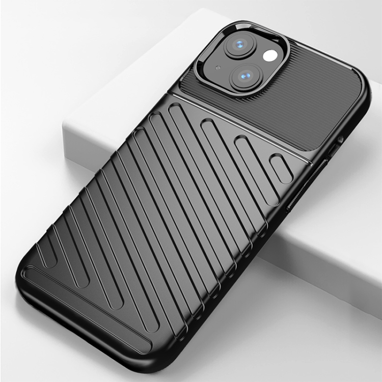For iPhone 13 mini Thunderbolt Shockproof TPU Soft Case (Black)