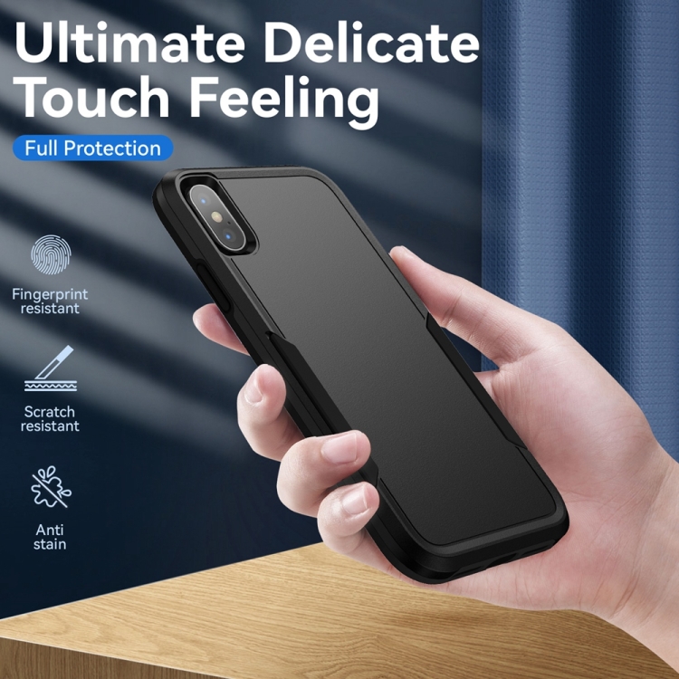 For iPhone XS Max Pioneer Armor Heavy Duty Shockproof Phone Case(Black)