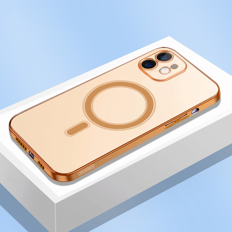 For iPhone 13 Pro Max Classic Electroplating Shockproof Magsafe Case (Gold)