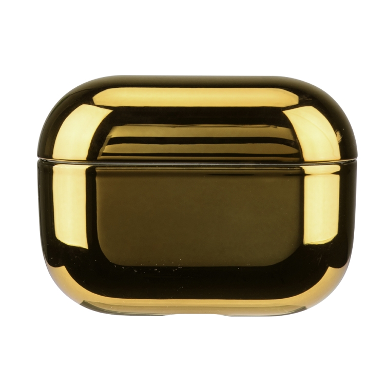 For AirPods Pro Electroplated PC Earphones Shockproof Protective Case(Gold)