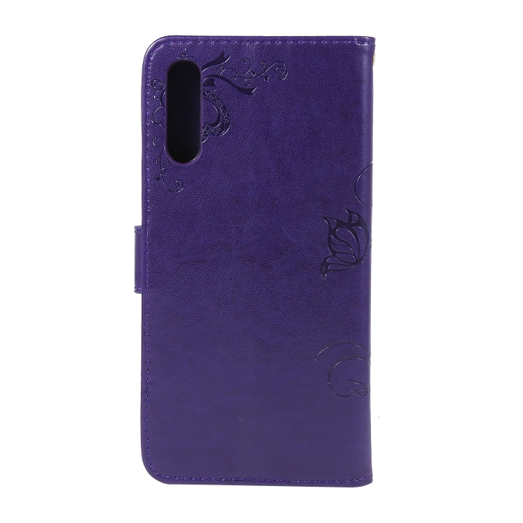 For Galaxy A50 Ant Dating Series Mobile Phone Leather Case with Stand & Card Slot & Wallet(Dark Purple)
