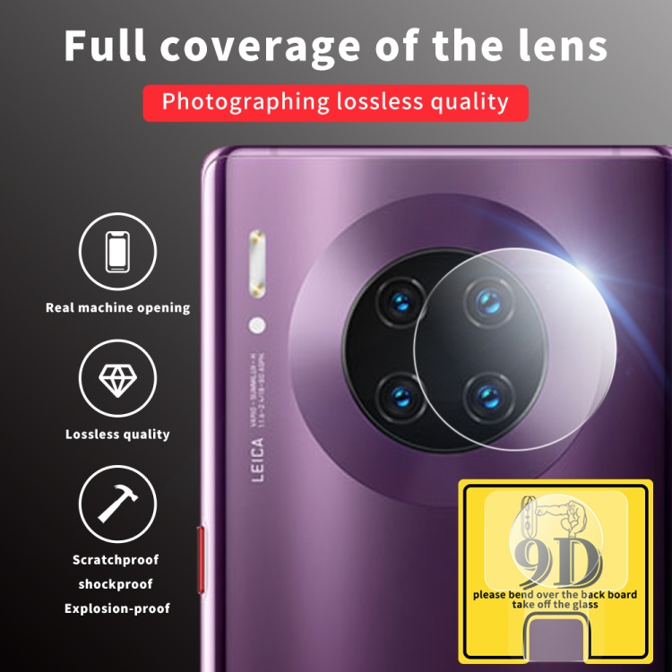 For Huawei Mate 30 9D Transparent Rear Camera Lens Protector Tempered Glass Film