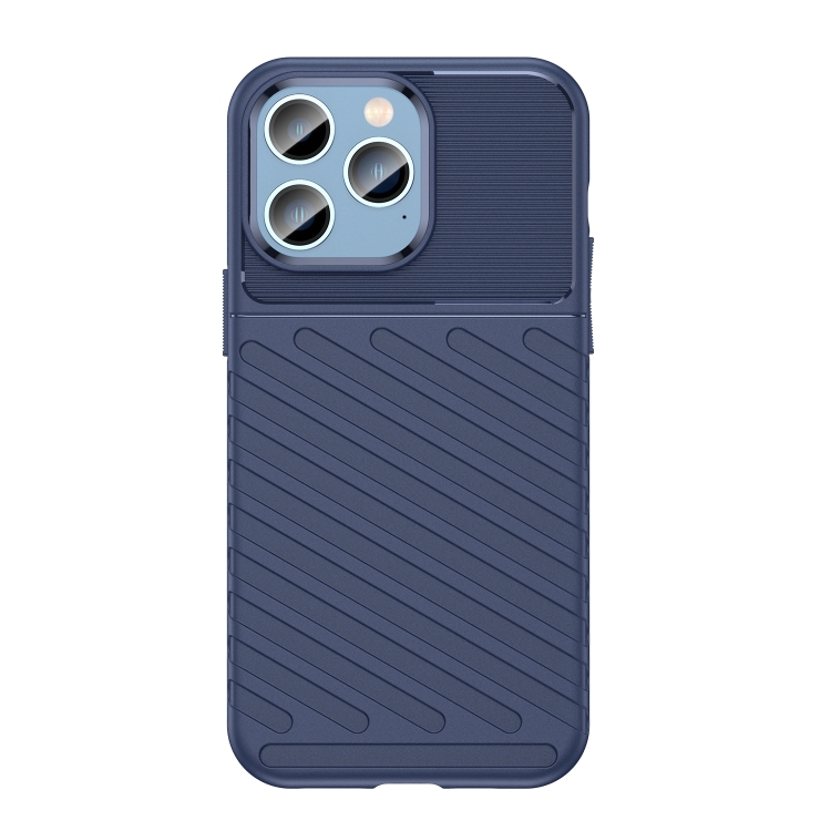 For iPhone 14 Plus Thunderbolt Shockproof TPU Phone Case  (Blue)