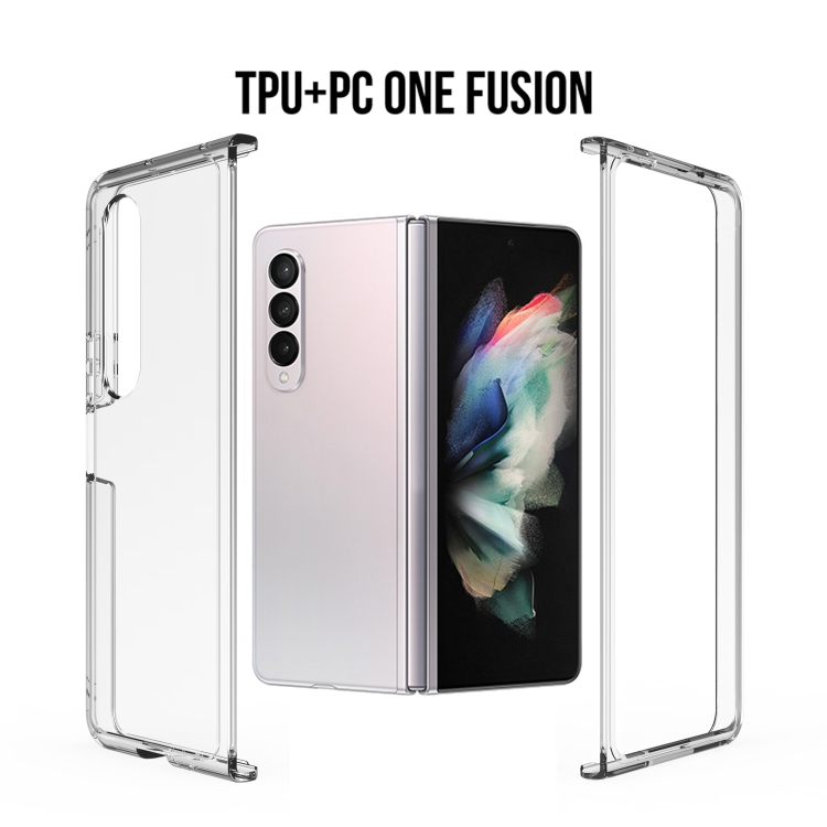 For Samsung Galaxy Z Fold4 PC + TPU Transparent Protective Phone Case(Transparent)