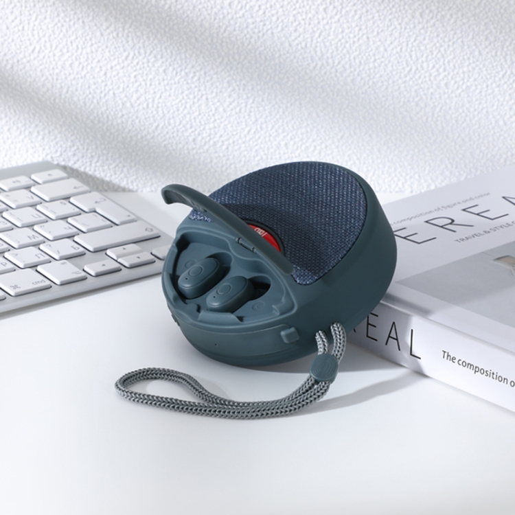 T&G TG808 2 in 1 Mini Wireless Bluetooth Speaker Wireless Headphones(Grey)