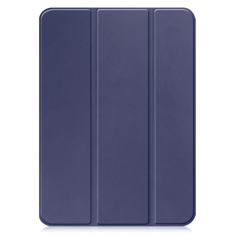 Solid Color Custer Texture Leather Tablet Case For iPad 10th Gen 10.9 2022 / 2025 (Blue)