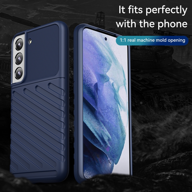 For Samsung Galaxy S23+ 5G Thunderbolt Shockproof TPU Phone Case(Blue)