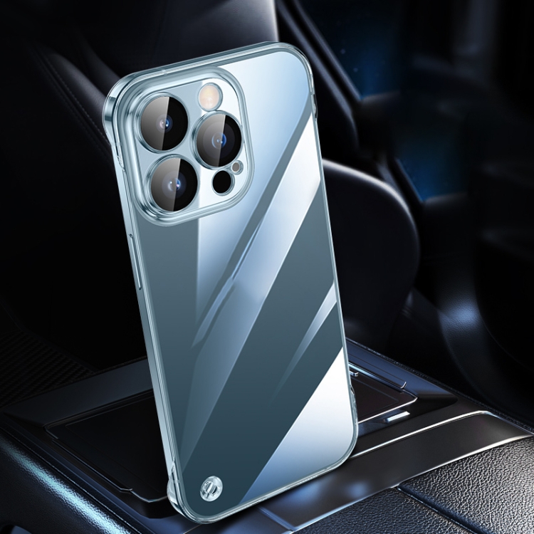 For iPhone 14 Pro Max Electroplating Frameless Clear PC Phone Case(Transparent)