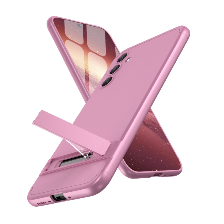 For Samsung Galaxy A34 5G GKK Three Stage Splicing Full Coverage PC Phone Case(Rose Gold)
