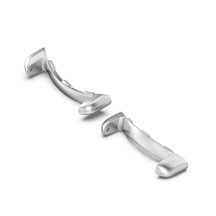 For Google Pixel Watch 2 1 Pair Stainless Steel Metal Watch Band Connector(Silver)