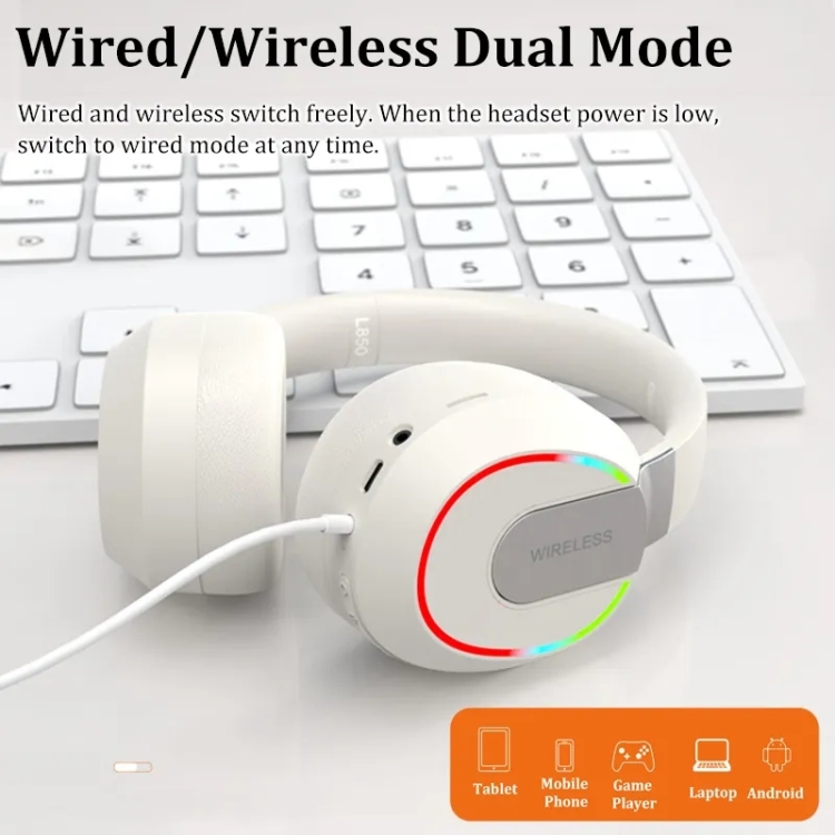 L850 Foldable ENC Noise Reduction Wireless Bluetooth Earphone with Microphone(Black)