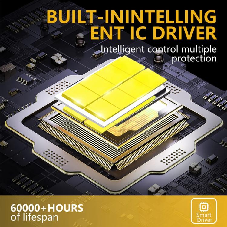 H7 2pcs/Pack 35W 3000LM 6500K IP68 Waterproof Car LED Headlight Bulb(Gold)