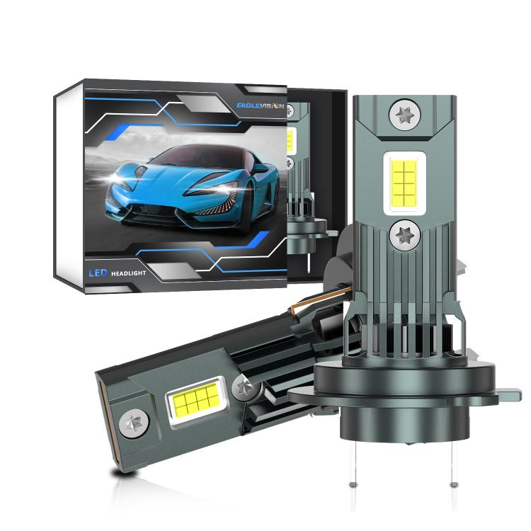 H7 1 Pair 32W 3200LM 6500K Car LED Headlight Bulb with Fan(Gun Metal)