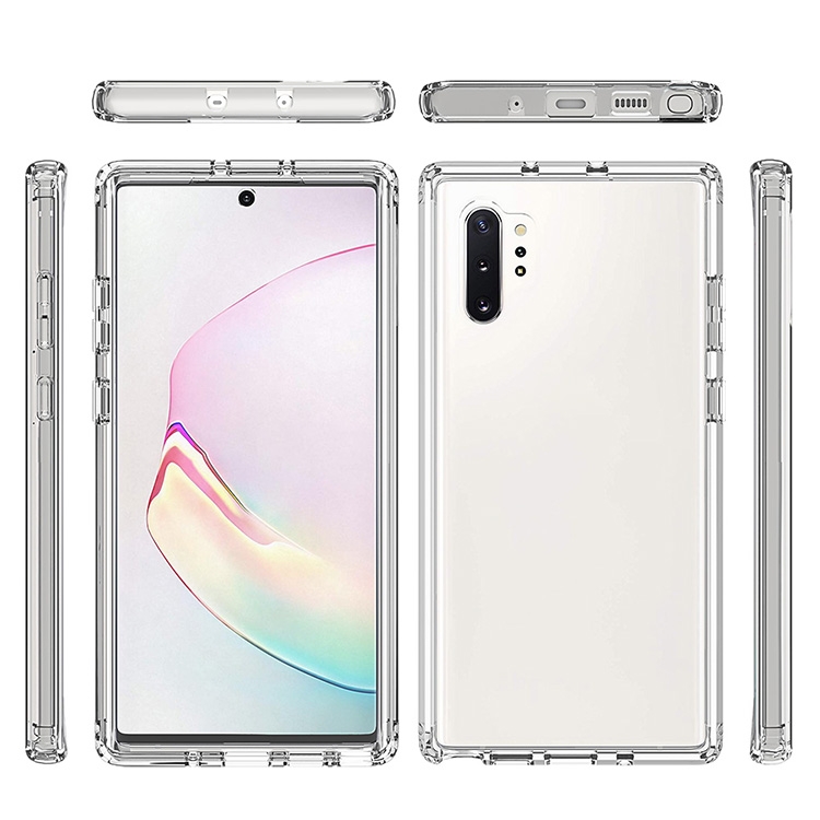 For Samsung Galaxy Note10 Plus Shockproof  High Transparency PC+TPU Candy Colors Protective Case