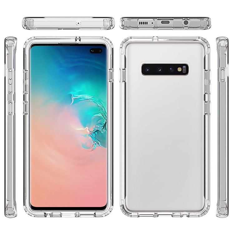 For Samsung Galaxy S10 Plus Shockproof  High Transparency PC+TPU Candy Colors Protective Case