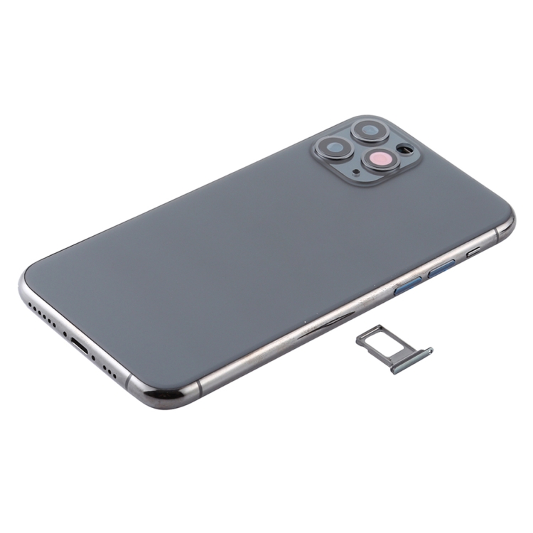 Battery Back Cover Assembly (with Side Keys & Power Button + Volume Button Flex Cable & Wireless Charging Module & Motor & Charging Port & Speaker Ringer Buzzer & Card Tray & Camera Lens Cove